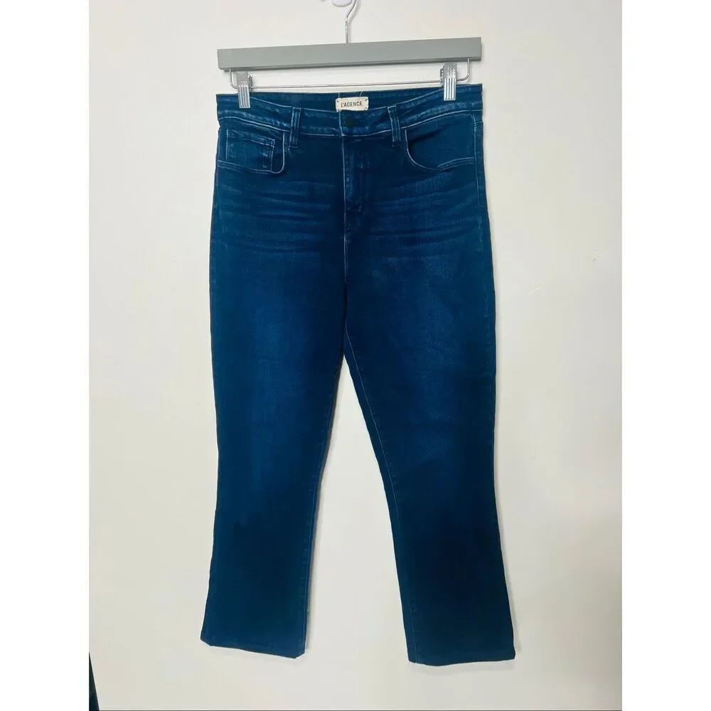 L'AGENCE Oriana High Rise Straight Jeans Bleu Jay Sz 30